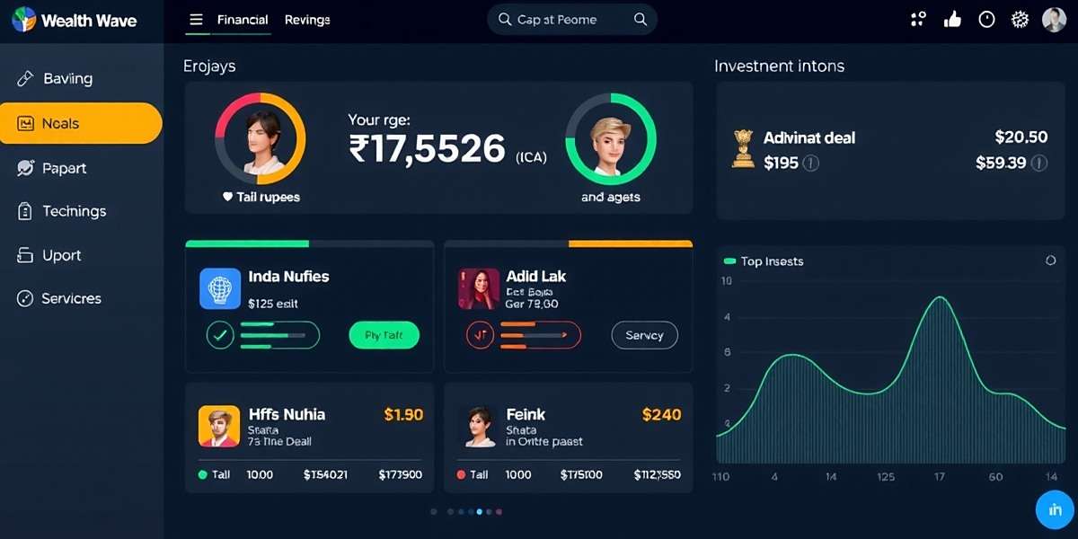 Wealth Wave India gameplay showing a player's financial dashboard with Indian rupees and investment options