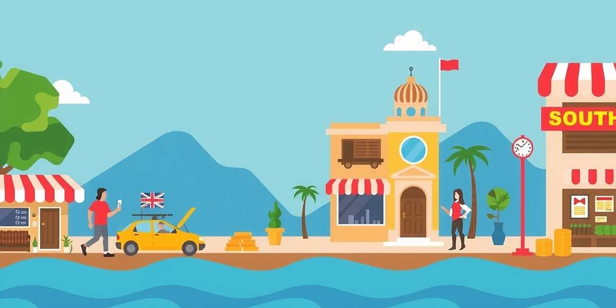 Wealth Wave India regional version showing a South Indian market with local shops and investment options